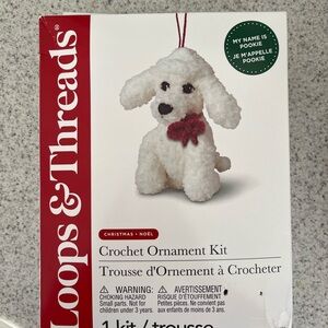 Loops & Threads White Poodle Crochet Ornament Kit - Pookie